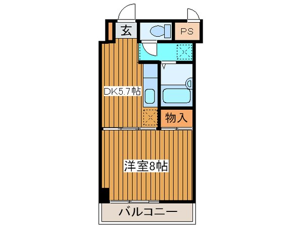 ＹＳＫコーポ卸町の物件間取画像